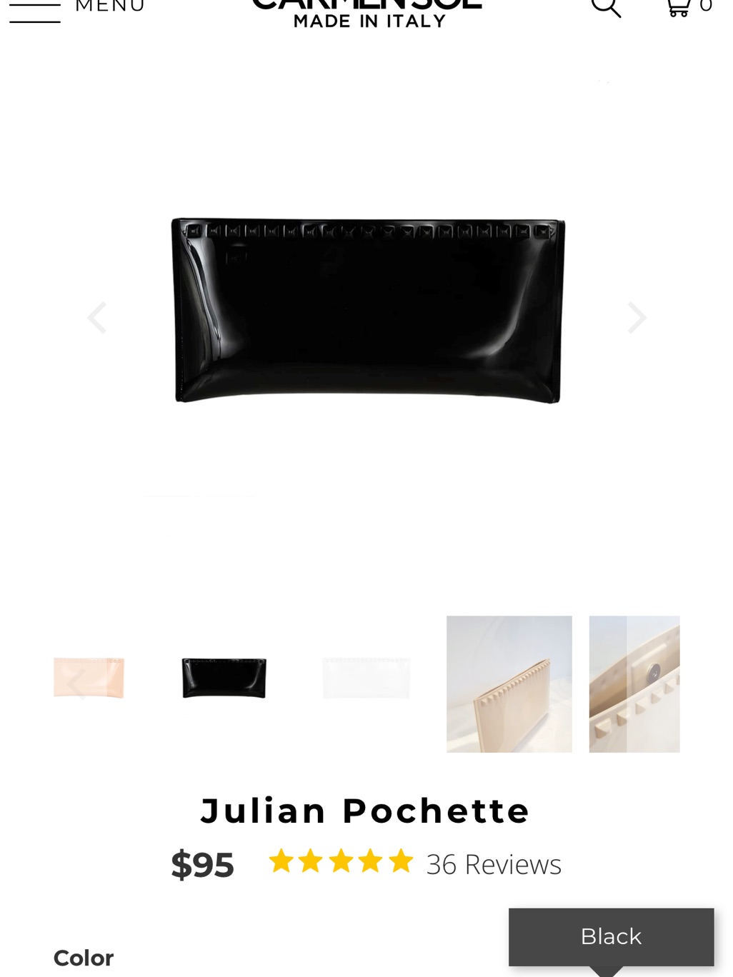 Carmen Sol Julian Pochette Black Clutch